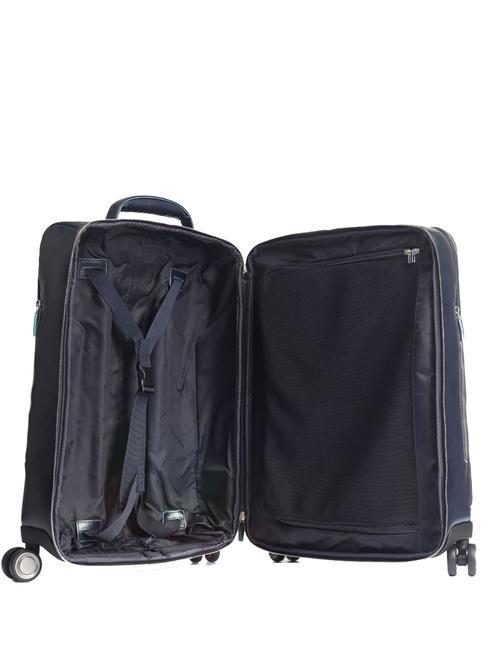 BLUE SQUARE Leather Hand Luggage Trolley, 15.6" PC holder blue - Hand luggage