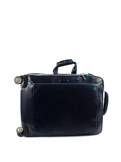 BLUE SQUARE Leather Hand Luggage Trolley, 15.6" PC holder blue - Hand luggage