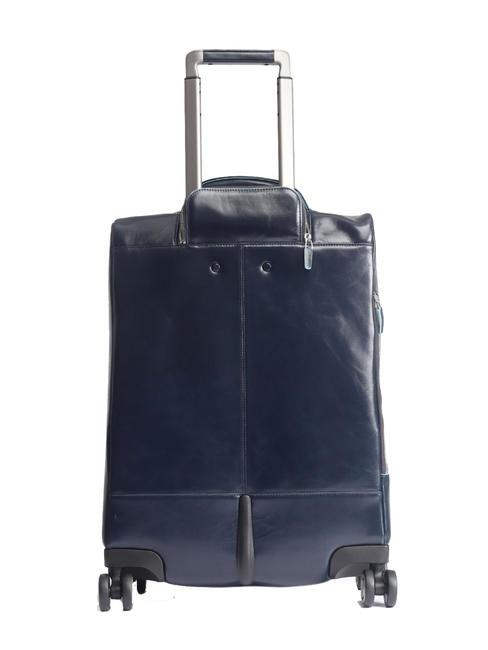 BLUE SQUARE Leather Hand Luggage Trolley, 15.6" PC holder blue - Hand luggage