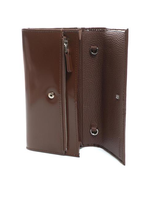 CAMPIONARIO - METALLIC SHINY Leather purse wallet carob - Women&rsquo;s Bags