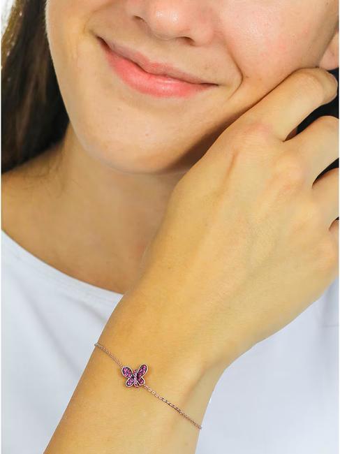 FARFALLE Purple cubic zirconia bracelet rose - Bracelets