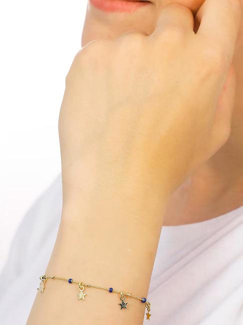 CANDY CHARM Bracelet with stars and blue enamel gold - Bracelets
