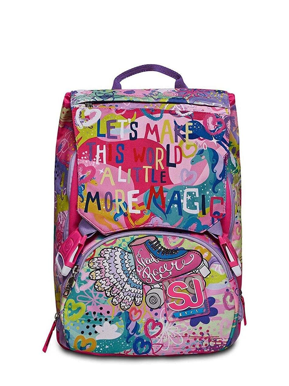 Sjgang Magicflip Girl Expandable Backpack Black Striped Forest Buy At Outlet Prices