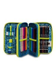 SJGANG COLOR Triple compartment pencil case with School Kit - Cases and Accessories