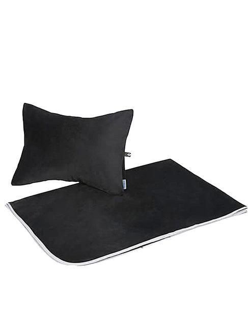 GLOBAL TRAVEL Comfort kit Pillow and Blanket BLACK - Travel Accessories