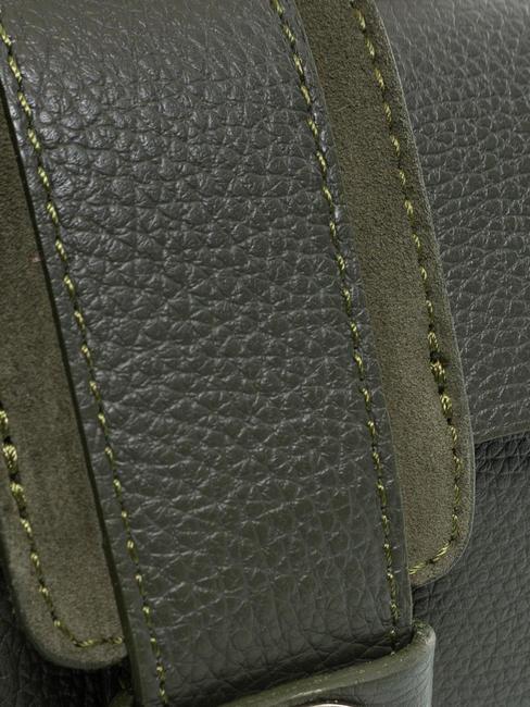 DUBROVNIK Mini trunk bag in leather militaryg - Women’s Bags