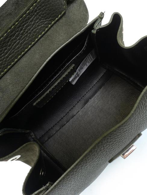 DUBROVNIK Mini trunk bag in leather militaryg - Women’s Bags