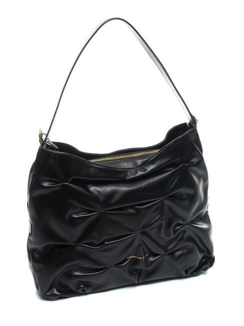 STOCCOLMA Shoulder bag with pleats Black - Women&rsquo;s Bags