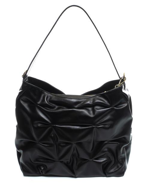 STOCCOLMA Shoulder bag with pleats Black - Women&rsquo;s Bags
