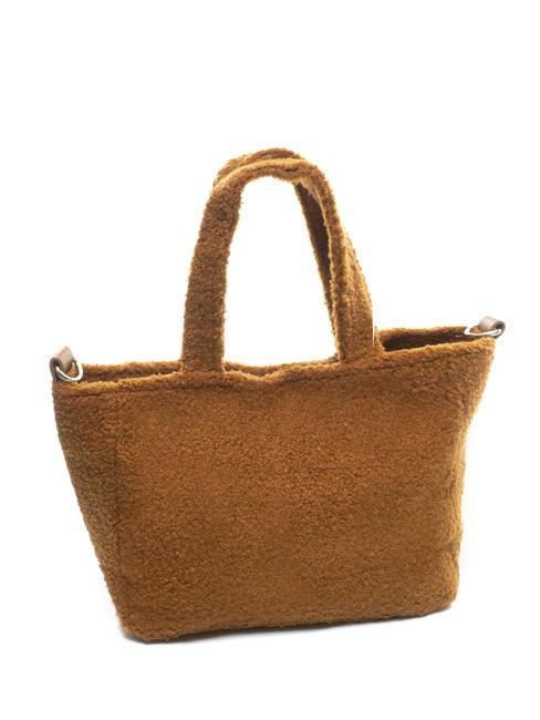 TEDDY COLLECTION Fur effect tote bag brown - Kids bags and accessories