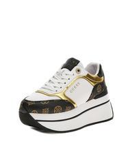 GUESS CAMRIO Platform sneakers White / Brown - Women&rsquo;s shoes - 3