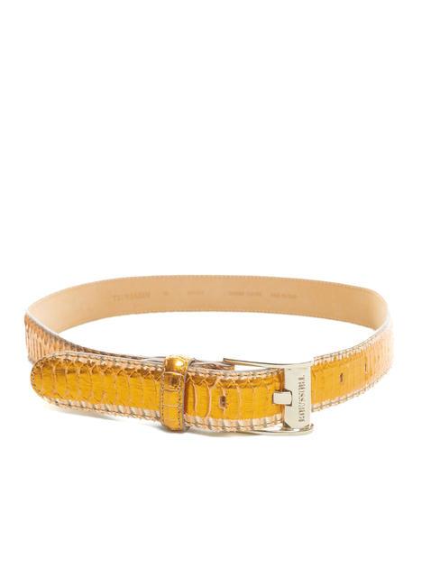 XENO Laminated leather belt, can be shortened orange - Belts