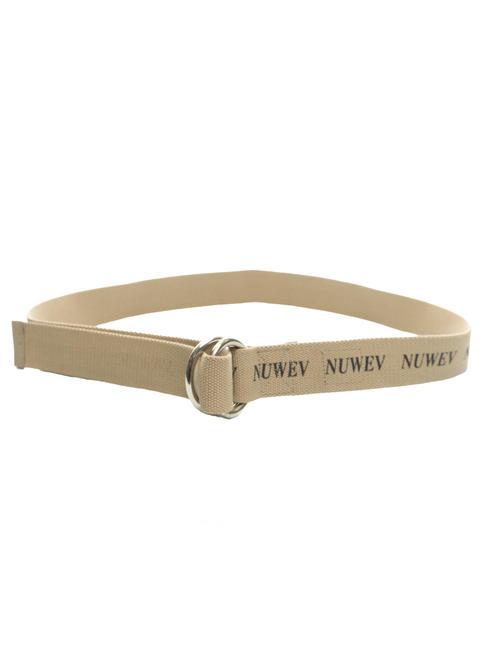 NUWEV Canvas and leather belt rope/black - Belts