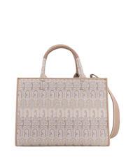 FURLA OPPORTUNITY S Recycled jacquard tote bag NATURAL TONES - Women’s Bags - 3