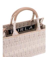 FURLA OPPORTUNITY S Recycled jacquard tote bag NATURAL TONES - Women’s Bags - 4