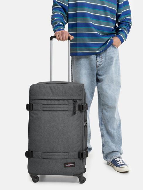TRANSIT'R Medium size trolley BlackDenim - Semi-rigid Trolley Cases