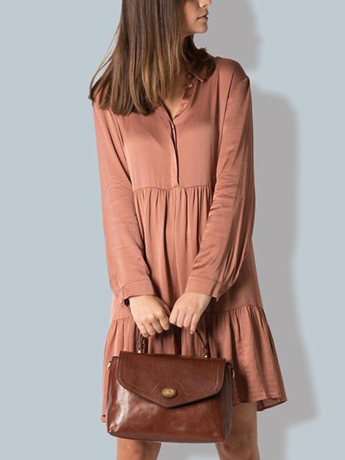 STORY Leather briefcase bag BROWN - Women&rsquo;s Bags