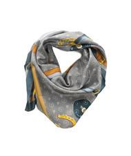 POLLINI TWILL Printed scarf gray and blue - Scarves - 2