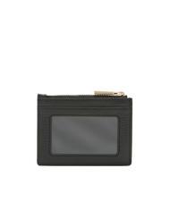 COCCINELLE METALLIC SOFT Textured leather flat wallet Black - Women’s Wallets - 3