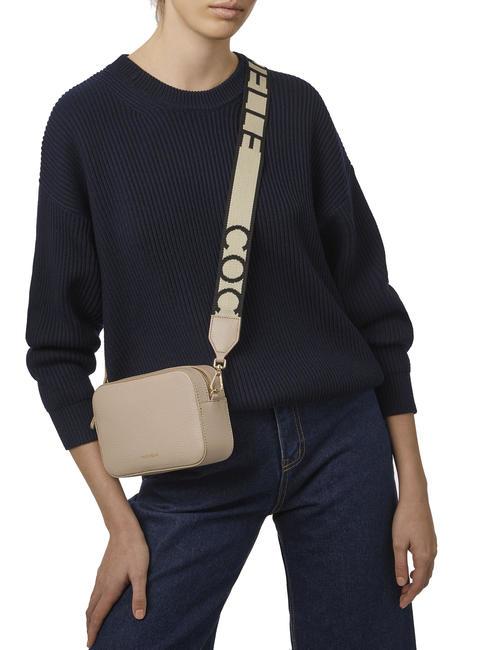 TEBE Shoulder bag in textured leather powder pink - Women&rsquo;s Bags