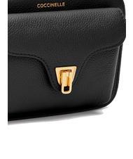 COCCINELLE BEAT SOFT Textured leather mini bag Black - Women’s Bags - 3
