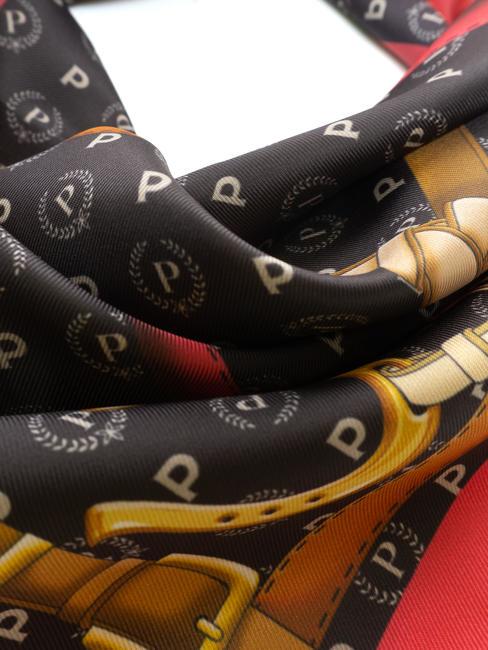 TWILL Printed scarf black and fuchsia - Scarves