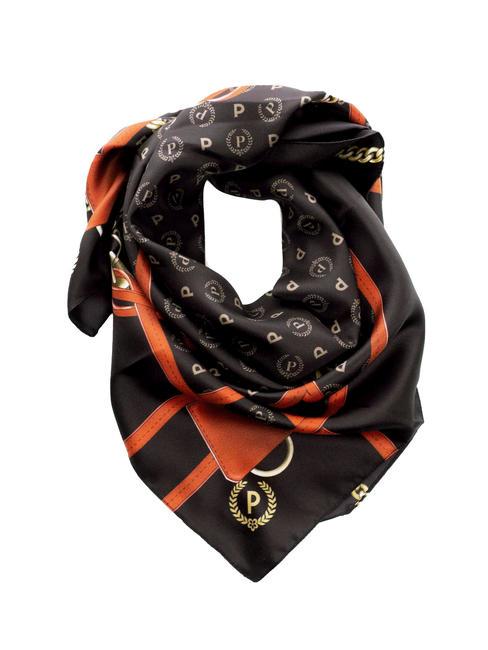 TWILL CHAIN Printed scarf black and red - Scarves