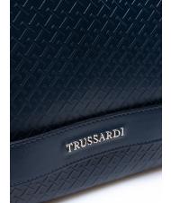 TRUSSARDI CAMPIONARIO Printed leather carry-all bag blue - Sachets & Travels Cases - 3