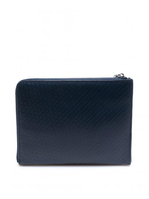 CAMPIONARIO Printed leather carry-all bag blue - Sachets & Travels Cases