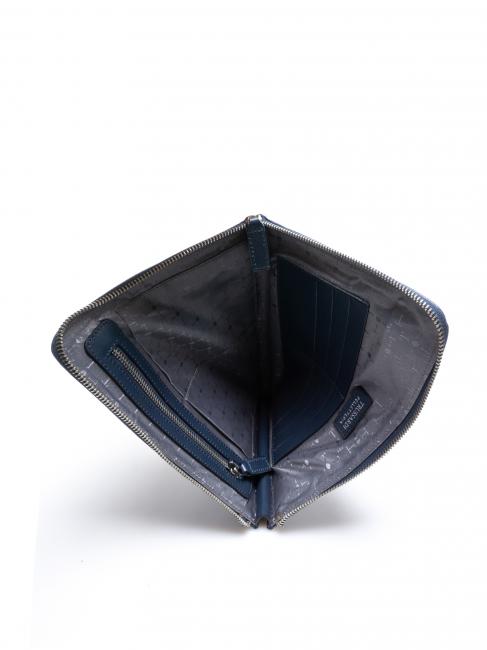 CAMPIONARIO Printed leather carry-all bag blue - Sachets & Travels Cases