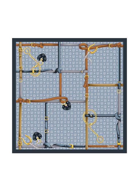 TWILL Printed scarf gray and blue - Scarves