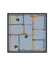 POLLINI TWILL Printed scarf gray and blue - Scarves - 4