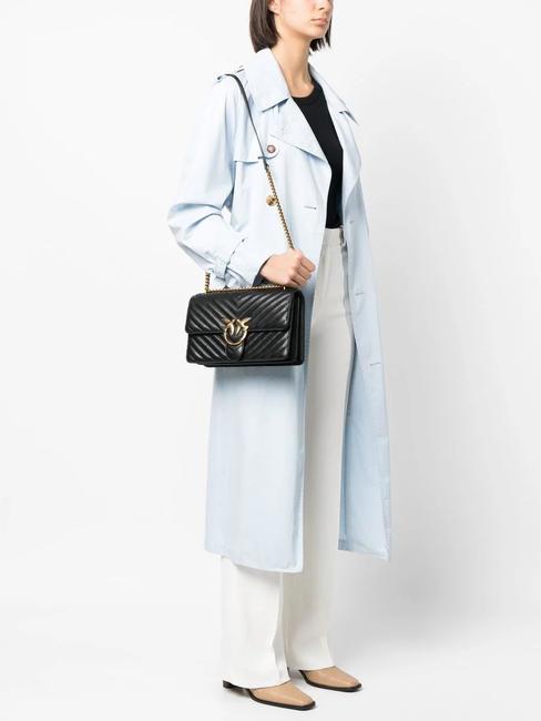 CLASSIC LOVE ONE Nappa leather bag black-antique gold - Women’s Bags