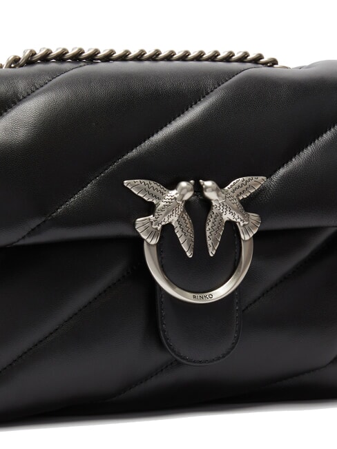 CLASSIC LOVE PUFF Nappa leather bag black-old silver - Women’s Bags