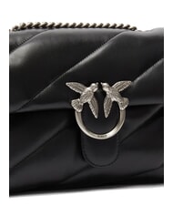 PINKO CLASSIC LOVE PUFF Nappa leather bag black-old silver - Women’s Bags - 3