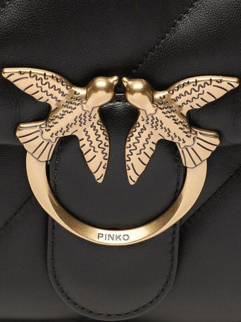 BIG LOVE PUFF Nappa leather bag black-antique gold - Women’s Bags