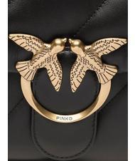 PINKO BIG LOVE PUFF Nappa leather bag black-antique gold - Women’s Bags - 4