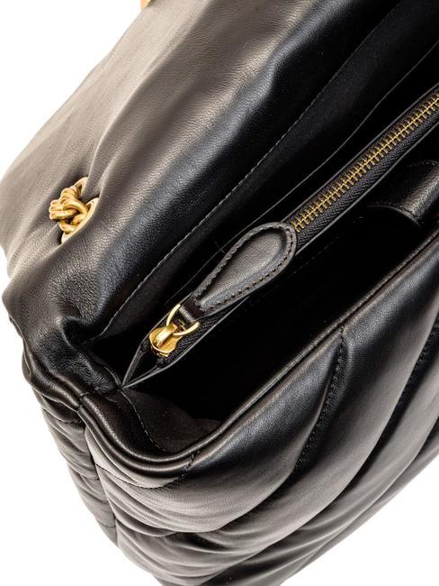 BIG LOVE PUFF Nappa leather bag black-antique gold - Women’s Bags