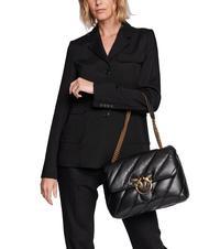 PINKO BIG LOVE PUFF Nappa leather bag black-antique gold - Women’s Bags - 6