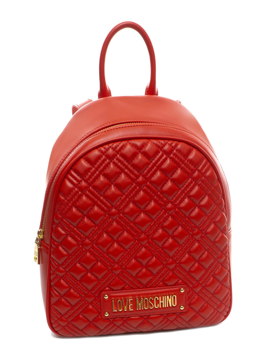 Moschino shop red backpack