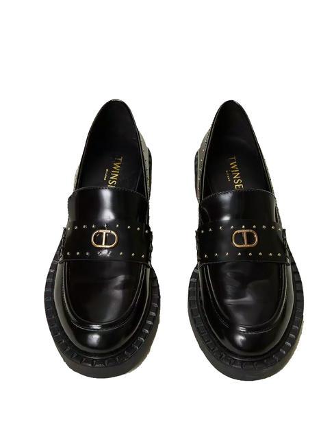 STUDS Leather moccasin black - Women&rsquo;s shoes