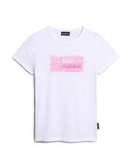 NAPAPIJRI KIDS ZAMORA Cotton T-shirt flag pink fj3 - Child T-shirt - 4