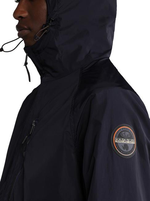 URBAN COMMUTER Windbreaker with hood blu marine - Men's Jackets