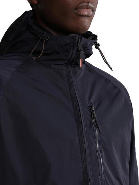 URBAN COMMUTER Windbreaker with hood blu marine - Men's Jackets
