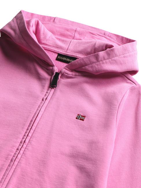 K BALIS Full zip flag hoodie pink cyclam p91 - Baby Sweatshirt