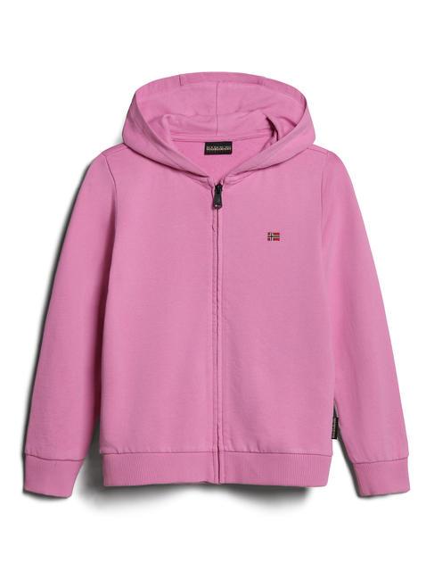K BALIS Full zip flag hoodie pink cyclam p91 - Baby Sweatshirt