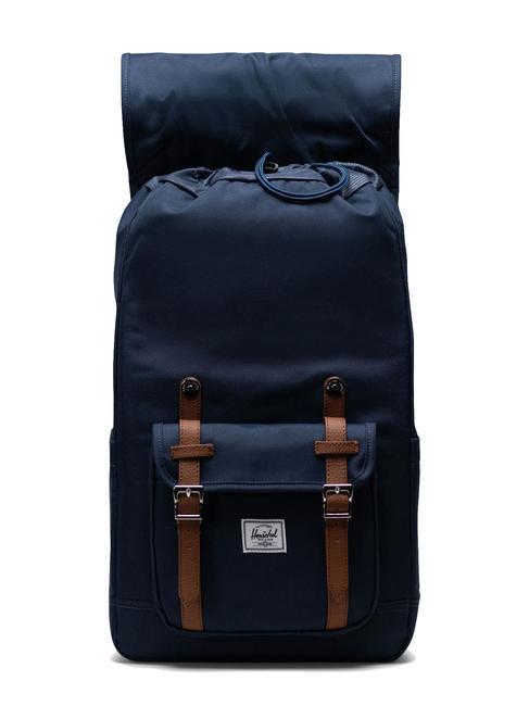 LITTLE AMERICA  Standard size backpack navy tan - Backpacks & School and Leisure