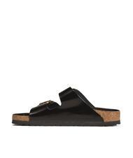 BIRKENSTOCK ARIZONA Big Buckle Leather slipper sandal shine black - Unisex shoes - 3