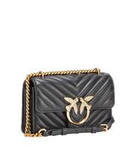 PINKO MINI LOVE BAG One chevron bag black-antique gold - Women’s Bags - 2