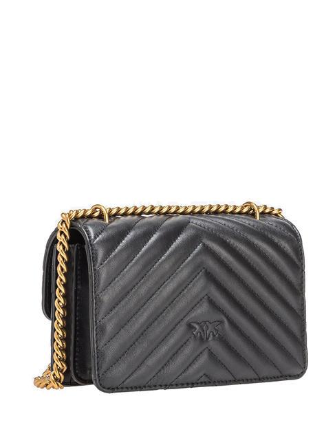 MINI LOVE BAG One chevron bag black-antique gold - Women’s Bags